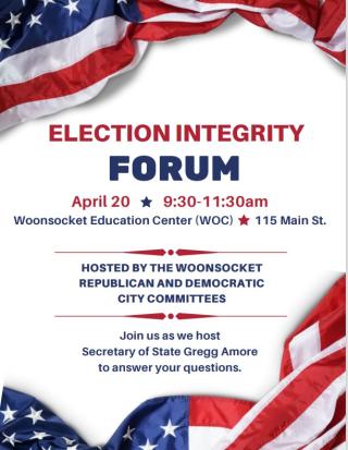 Election Integrity Forum on April 20th, 2024 at 9:30AM-11:30AM